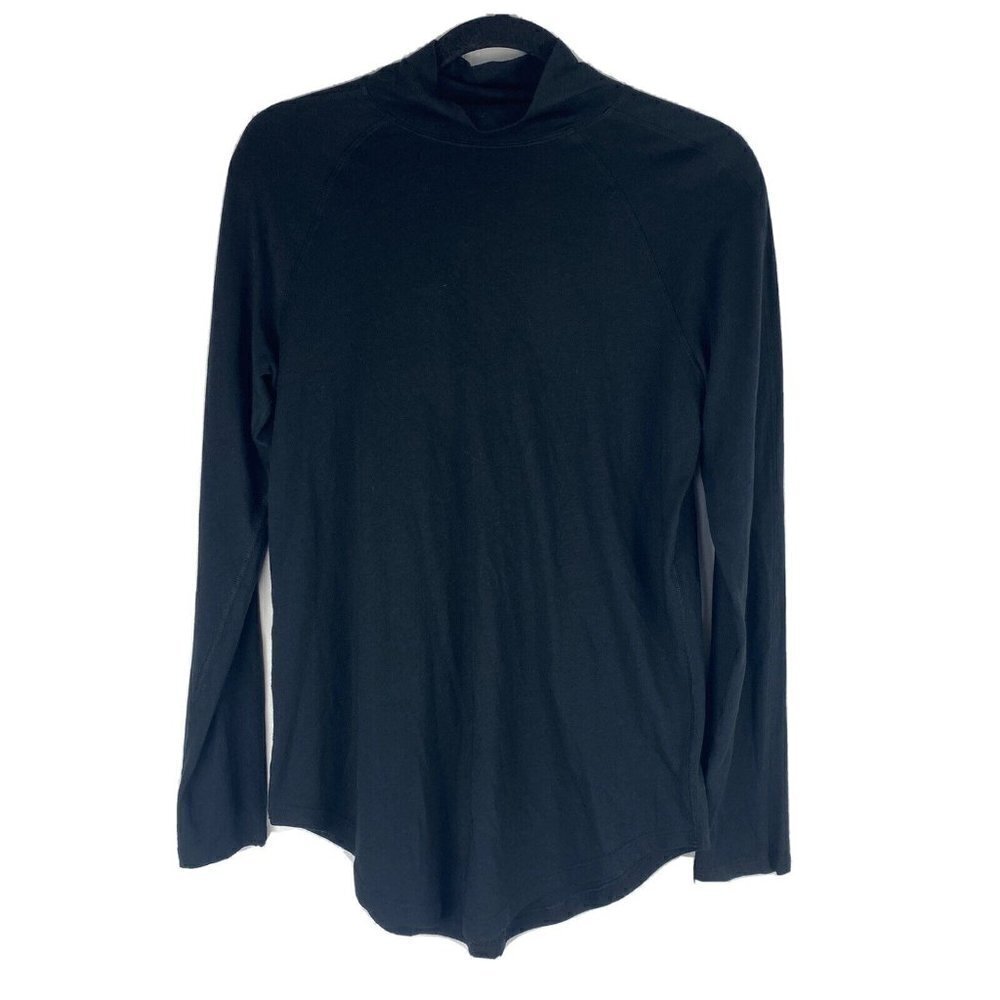 Lululemon Womens Locarno Turtleneck Size 6 ? Black Lightweight Long Sleeve